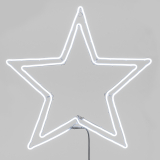 LED neon motiv hvězda průměr 75cm, 230V venkovní, studená bílá