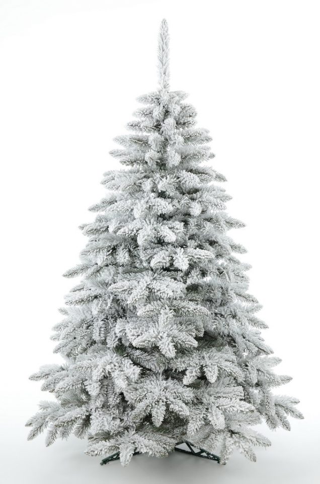 Umělý vánoční stromek, smrk 2D jehličí se sněhem, 150cm