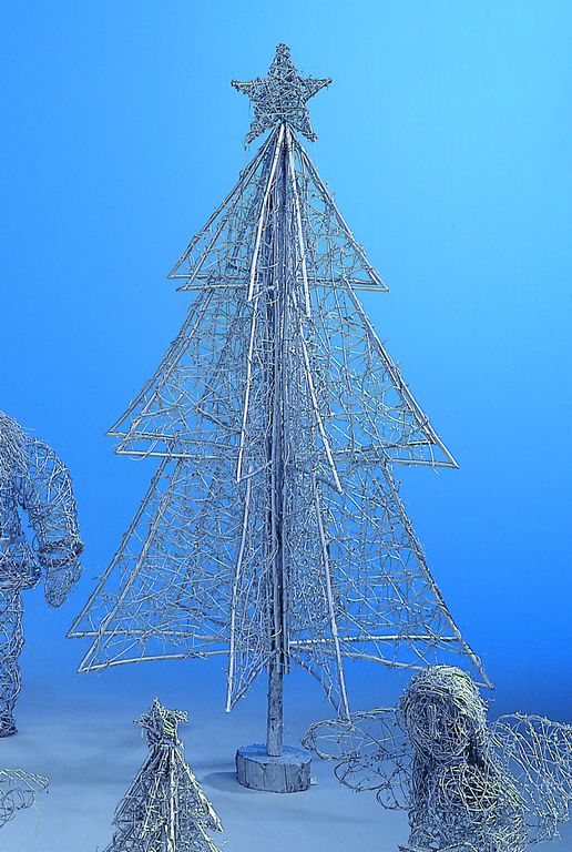 Ratanový vánoční strom stříbrná 160cm