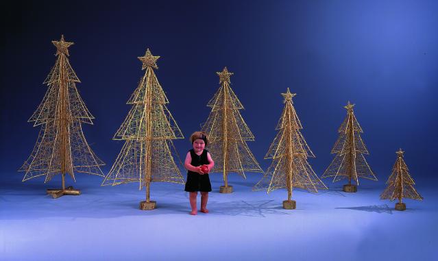 Ratanový vánoční strom  zlatá 180cm