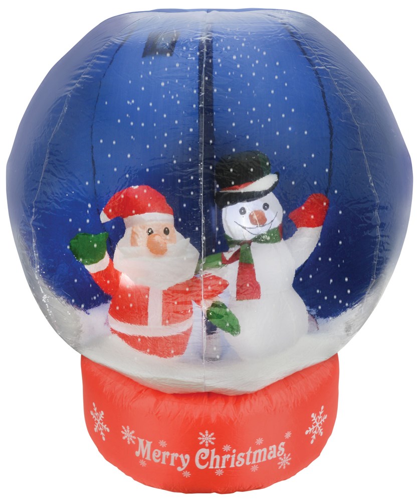 QTX INF-SNOWGLOBE vánoční nafukovací koule se Santou a sněhulákem