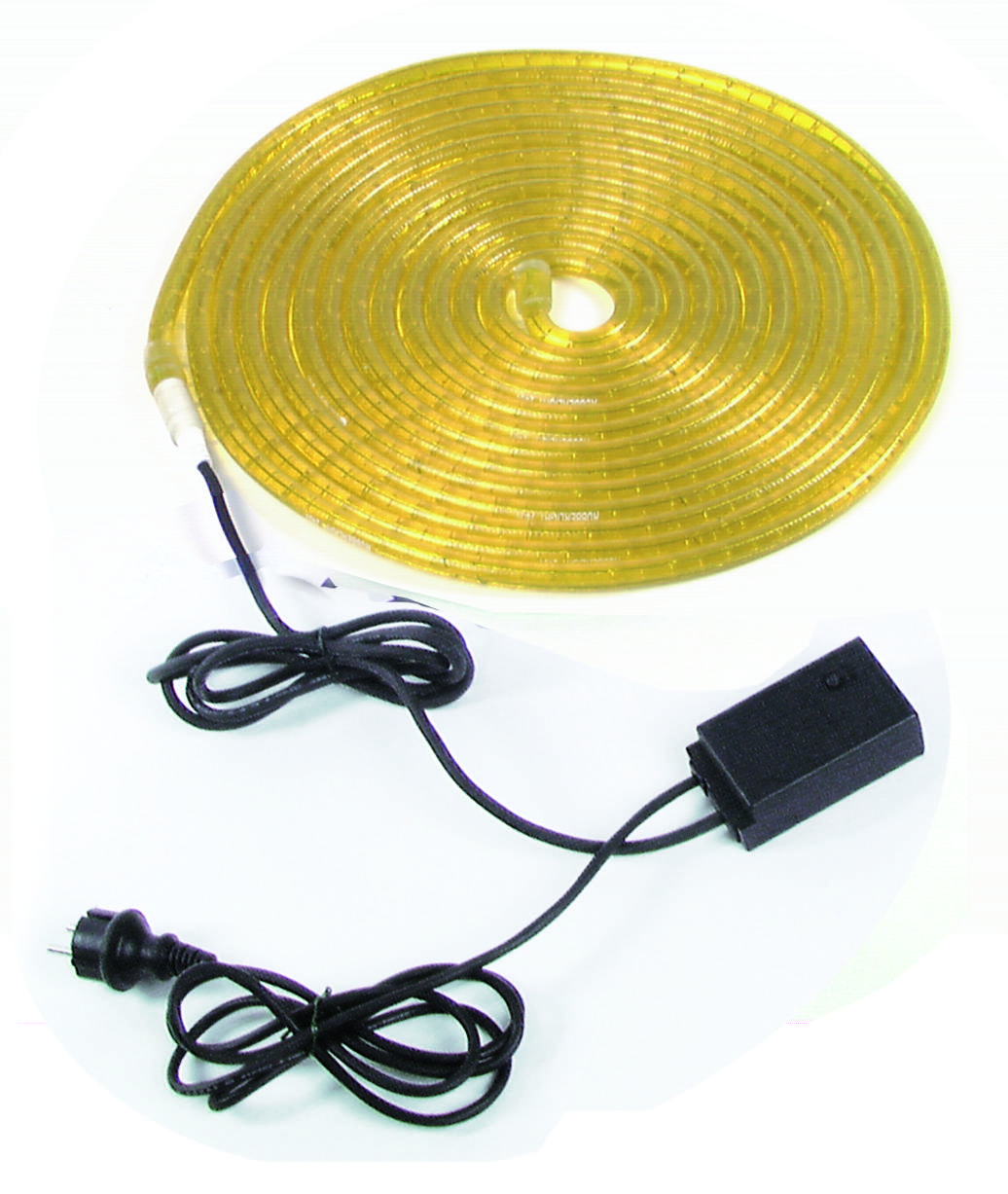 Světelná kabel, žlutý, 10m s ovladačem