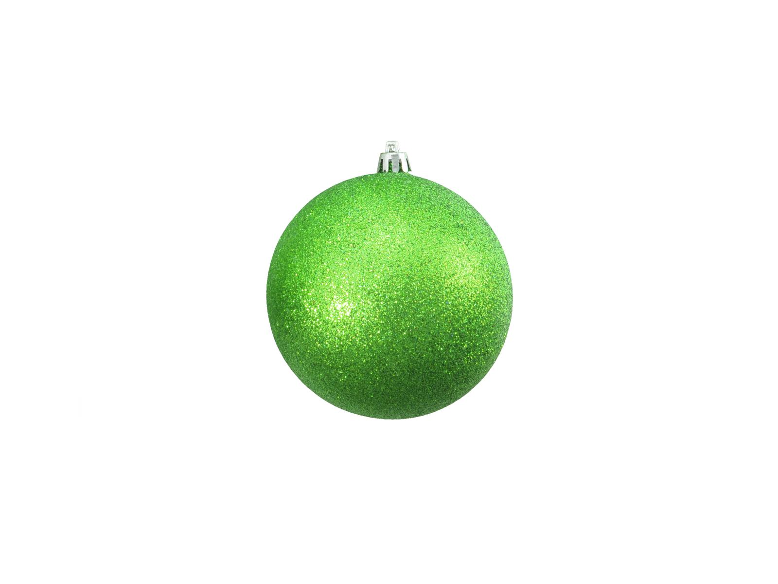 Vánoční ozdoby 10cm, 4ks zelené s glitry