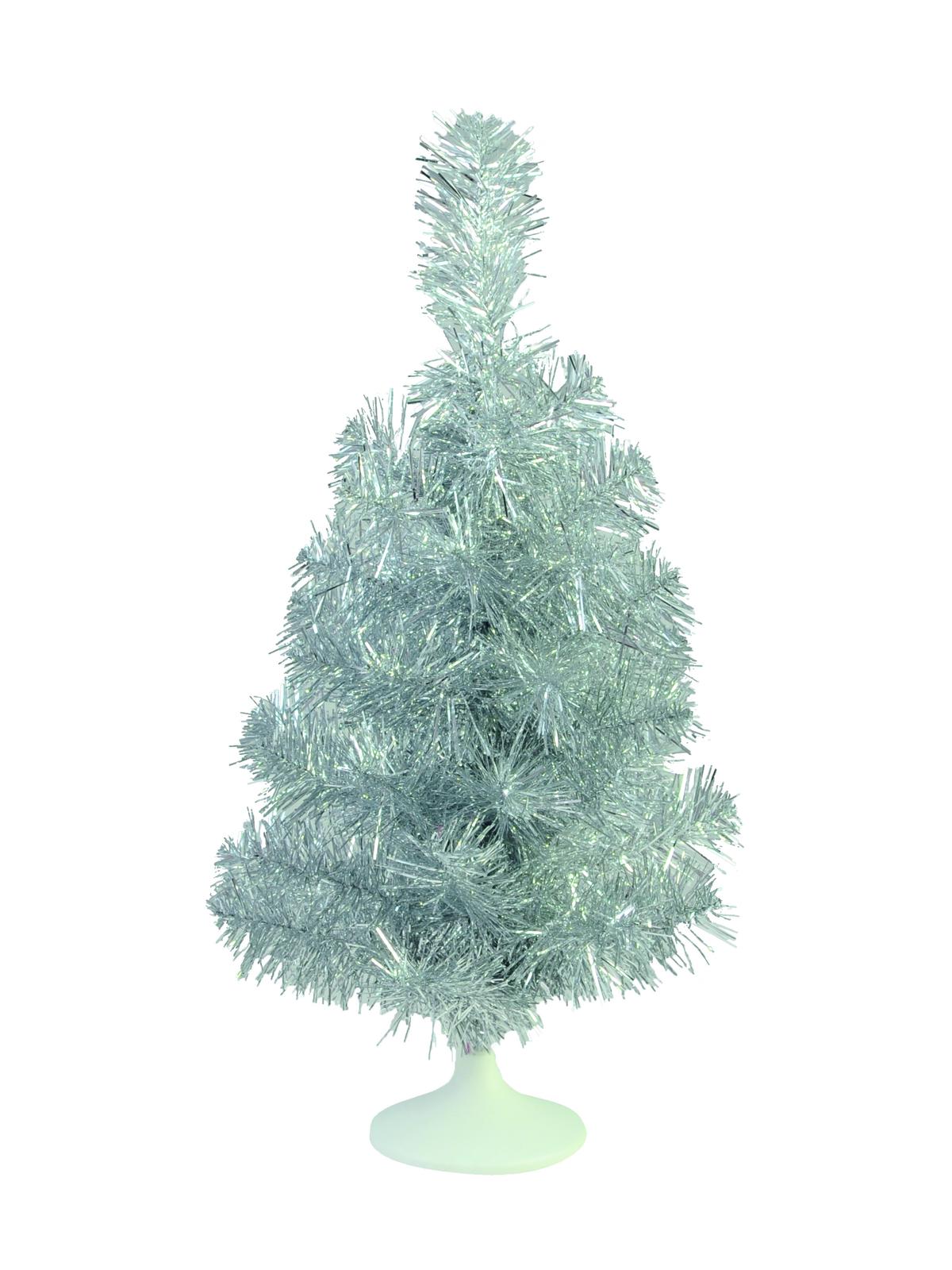 Stolní vánoční stromeček stříbrný, 45cm
