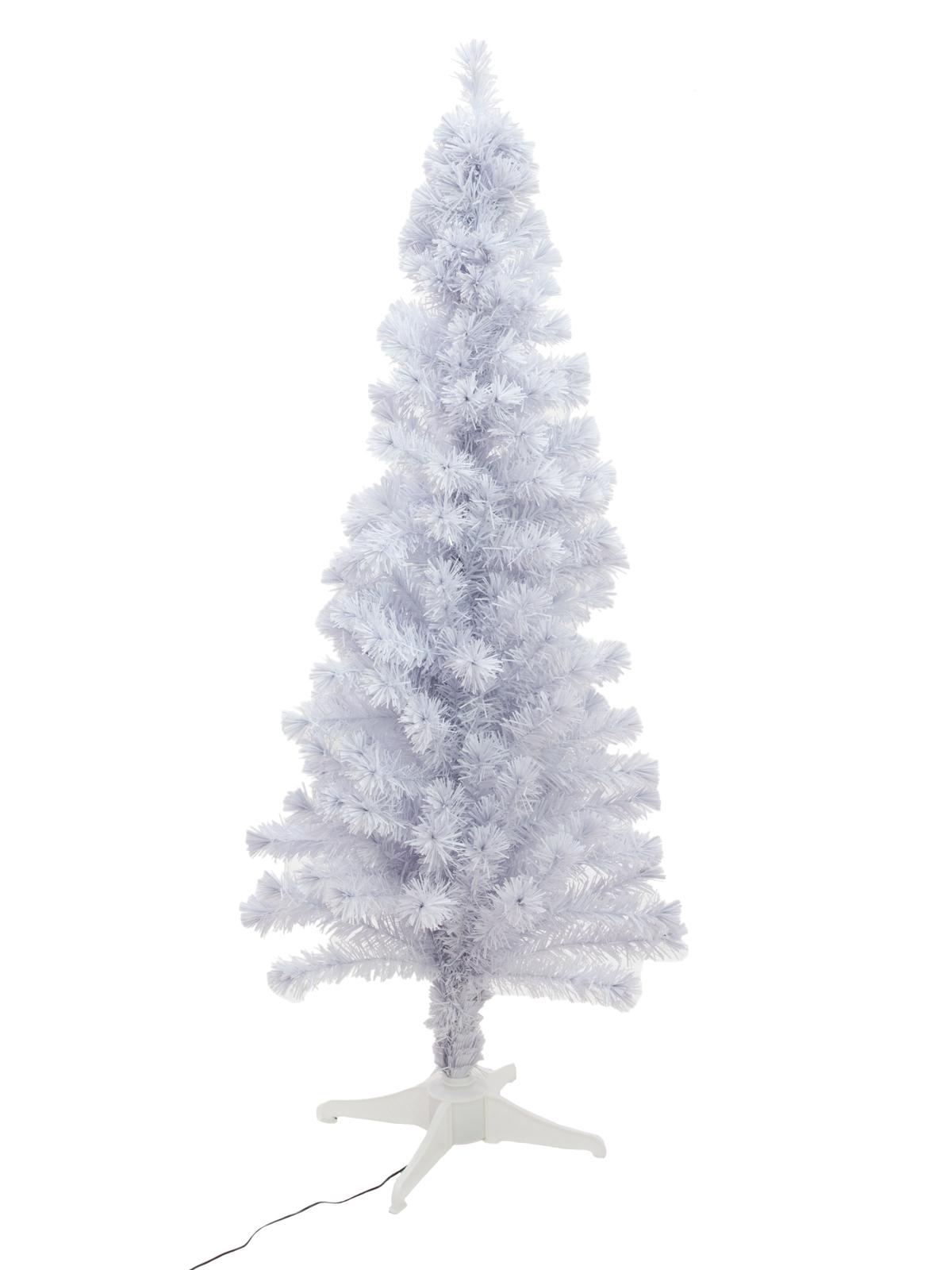 Vánoční strom s optickýmy vlákny (LED) - bílý, 180cm