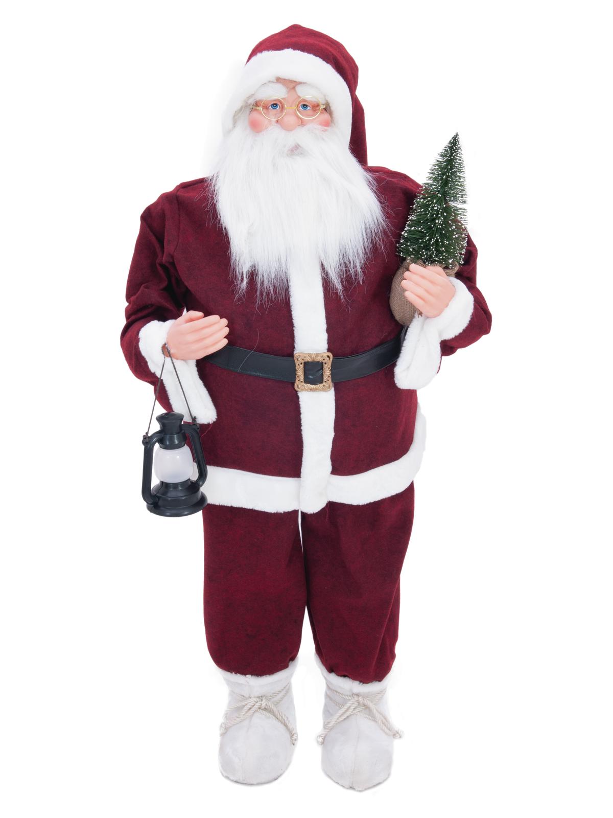 Vánoční figurína Santa Claus se stromkem, 120cm