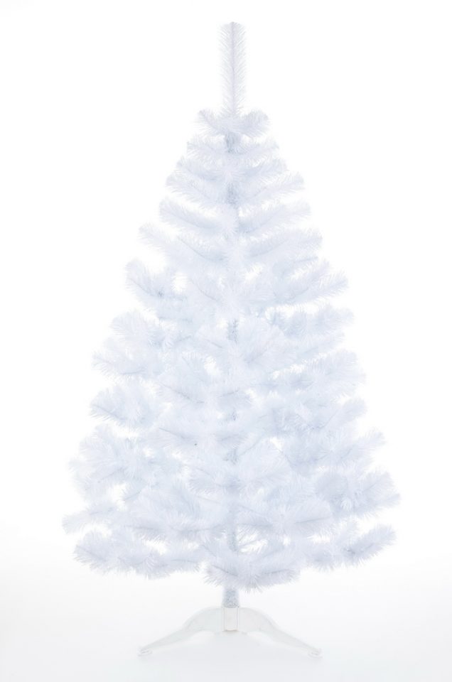Umělý vánoční stromek bílý, borovice 2D jehličí, 120cm