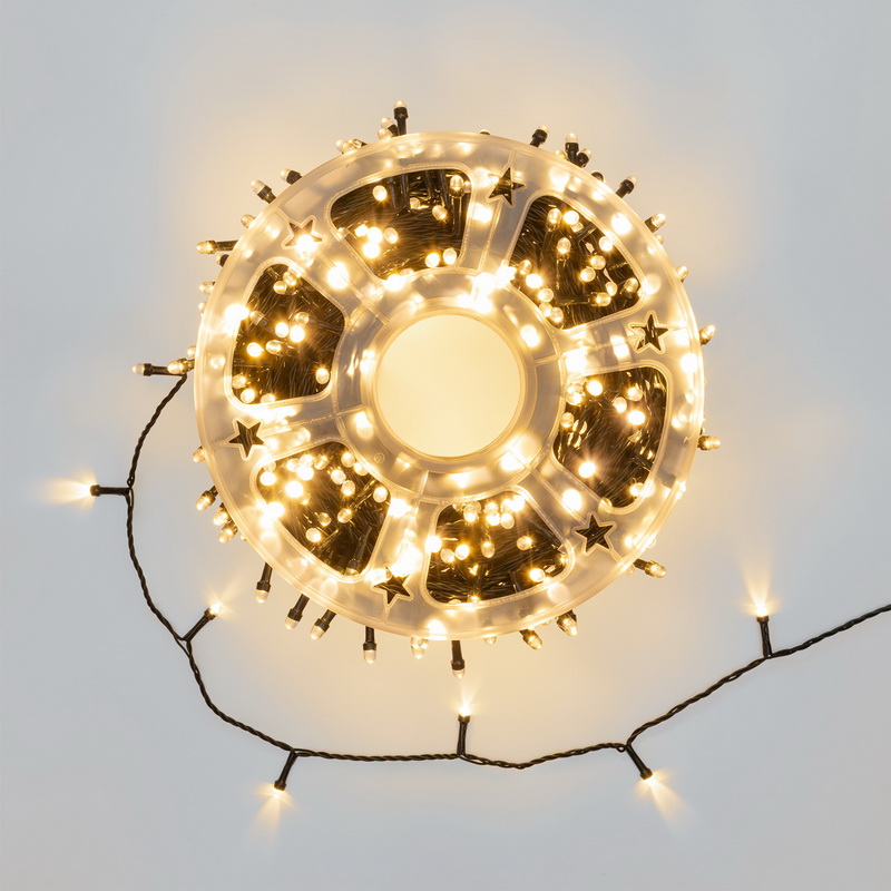 LED světelný řetěz venkovní 75m 750 LED, 8 programů, teplá bílá
