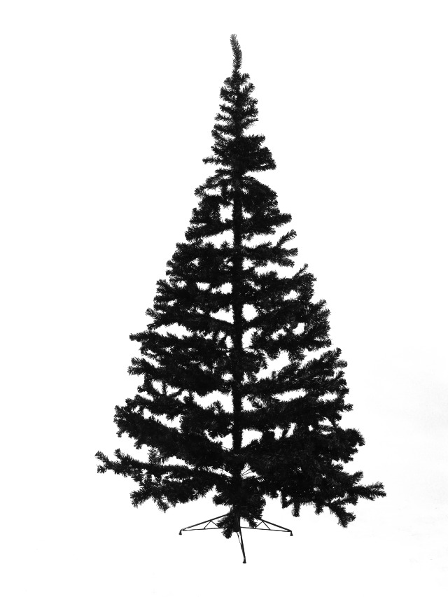 Vánoční stromek, 180 cm, černý se stojanem