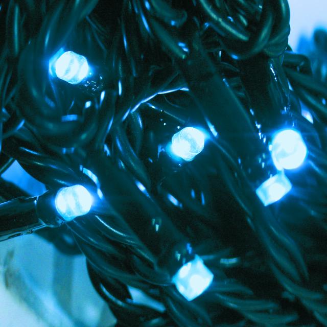 LED vánoční řetěz - girlanda, 12m 80 LED modrá