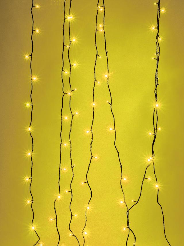 LED vánoční osvětlení 200 LED 26m, 230V, žlutá