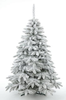 Umělý vánoční stromek, smrk 2D jehličí se sněhem, 180cm