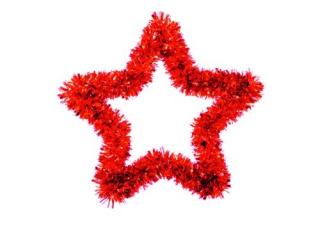 Vánoční hvězda červená, 80cm 