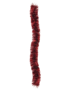 Vánoční řetěz, metalická červená, 7,5 x 200cm