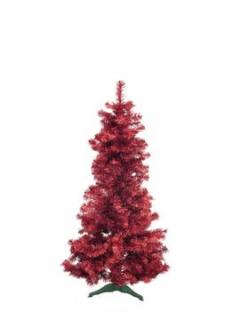 Umělý vánoční stromek jedle, metalická červená, 180cm