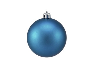 Venkovní vánoční ozdoba - vánoční koule, 7cm, matná modrá (6 ks)