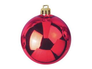 Venkovní vánoční ozdoba - vánoční koule, 7 cm, červená (6 ks)