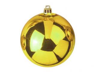 Venkovní vánoční ozdoba - vánoční koule, 10 cm, zlatá (4 ks)