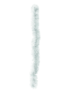 Vánoční řetěz, metalická bílá, 7,5 x 200cm